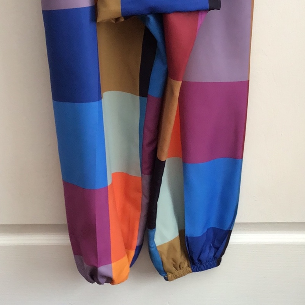 Unknown Designer . Colorful Patchwork Overalls - image 5